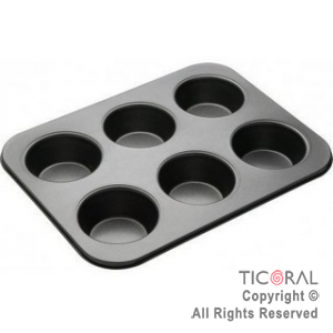 MOLDE TEFLON CUPCAKE 6 X 1